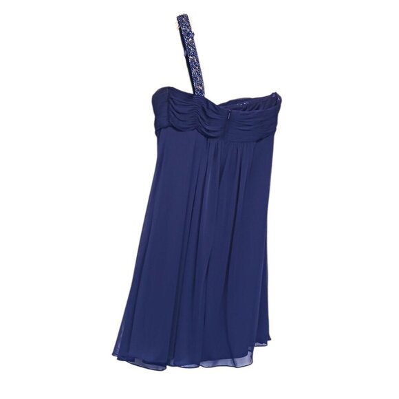 Y2K Cache Baby Doll Cocktail Dress 10 Asymmetric One Shoulder Flouncy Formal - Picture 3 of 5